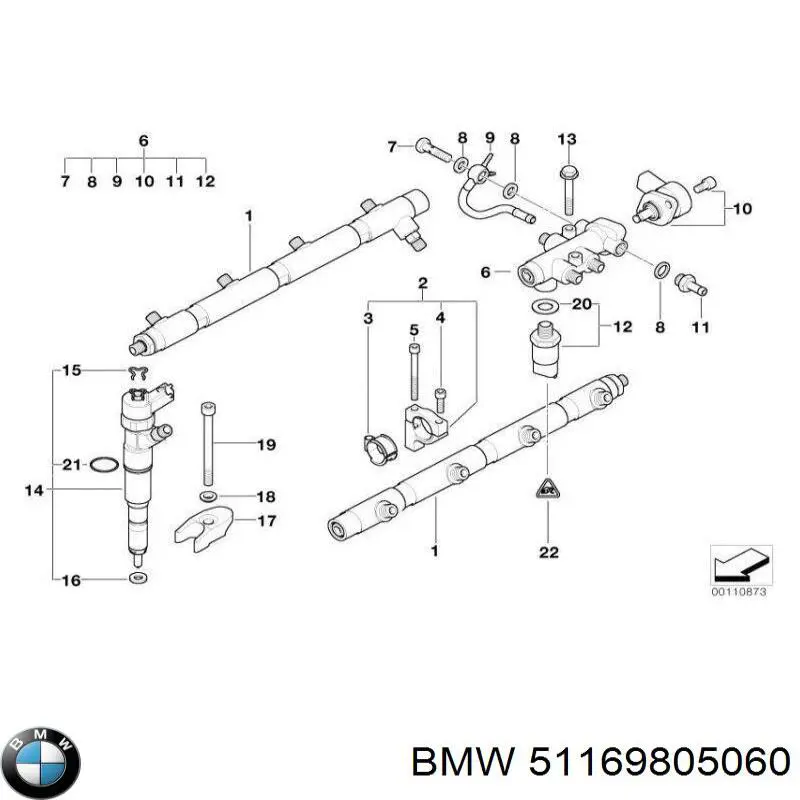 51169805060 BMW espejo retrovisor derecho