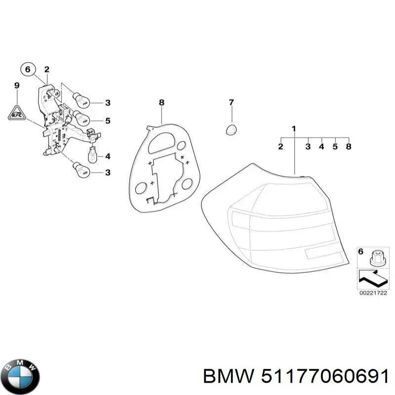  Tapa de la gasolina (depósito de combustible) para BMW 1 E81, E87