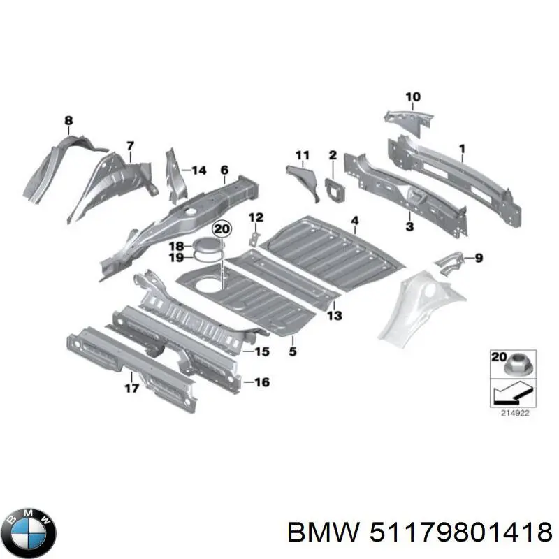 51179801418 BMW tapa de la gasolina (depósito de combustible)