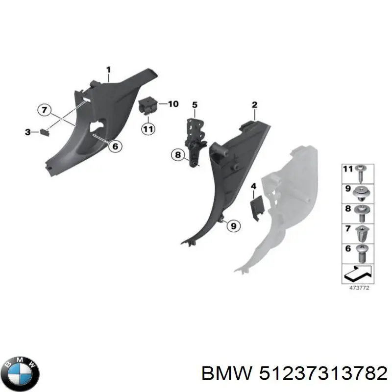  Tirador del cable del capó trasero para BMW 2 F23