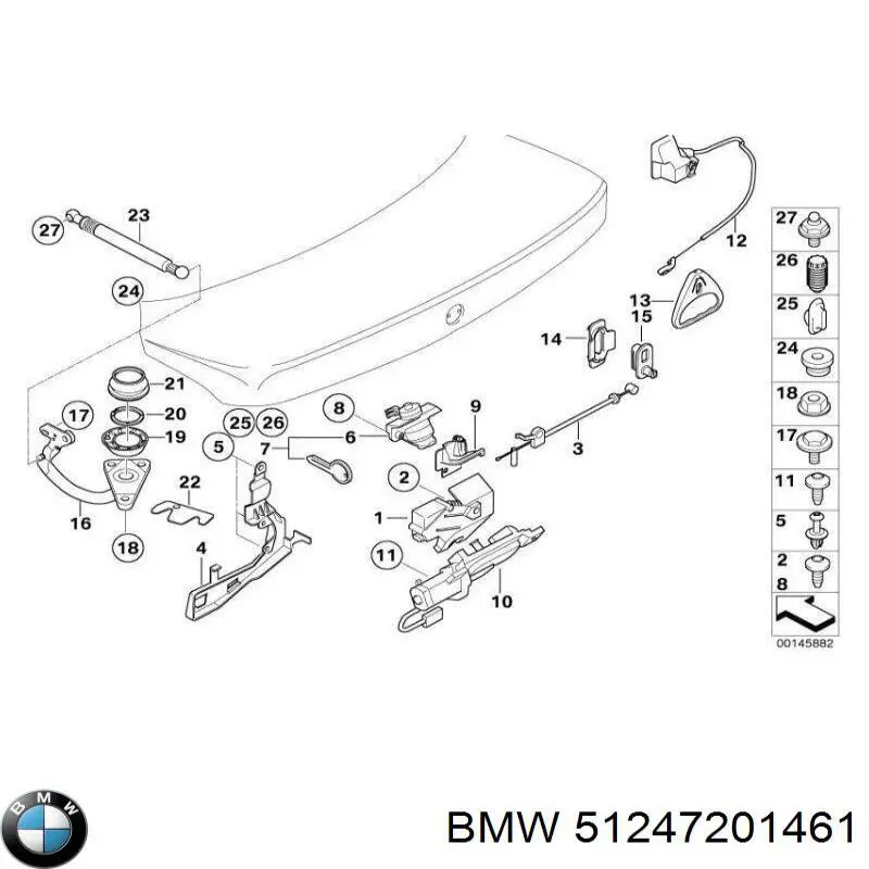 51247201461 BMW amortiguador de maletero