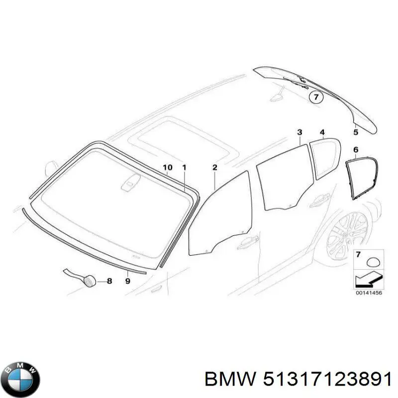 51317123891 BMW parabrisas