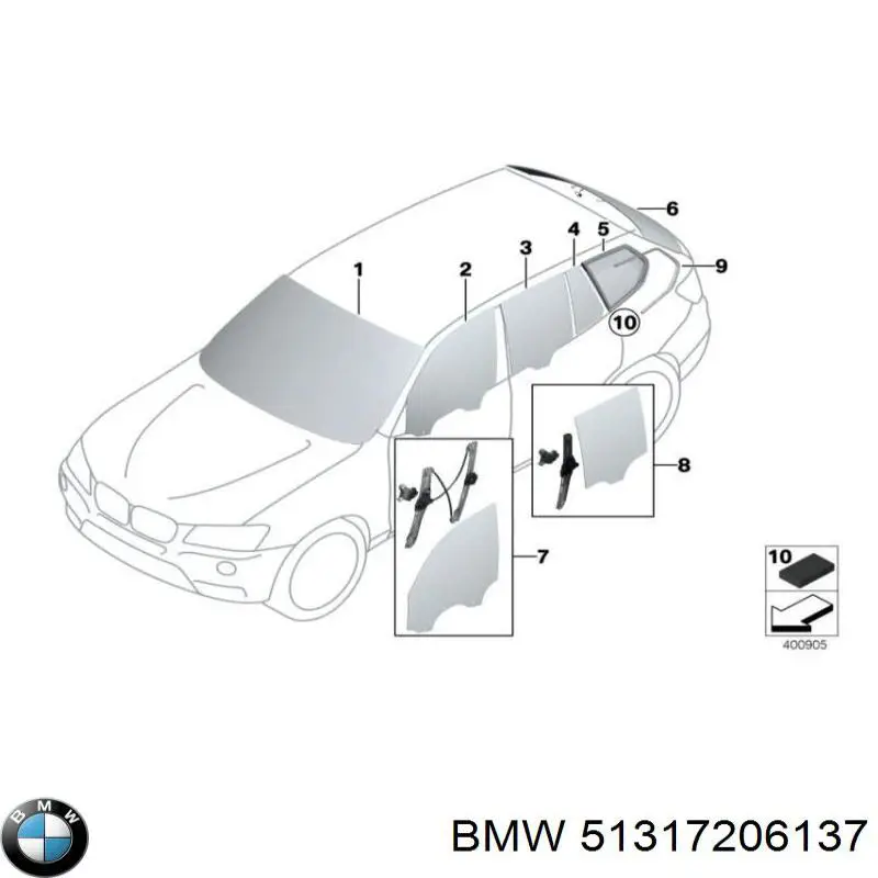  Moldura de parabrisas superior para BMW X3 F25