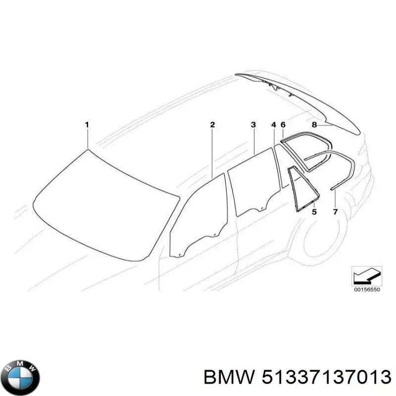  Luna de puerta delantera izquierda para BMW X5 E70