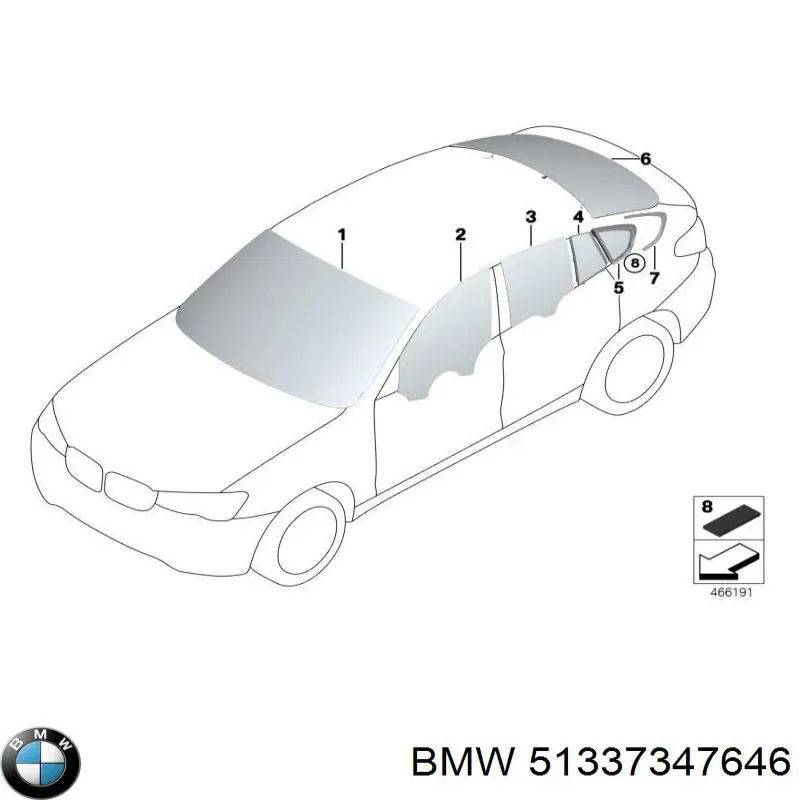  Luna de puerta delantera derecha para BMW X3 F25