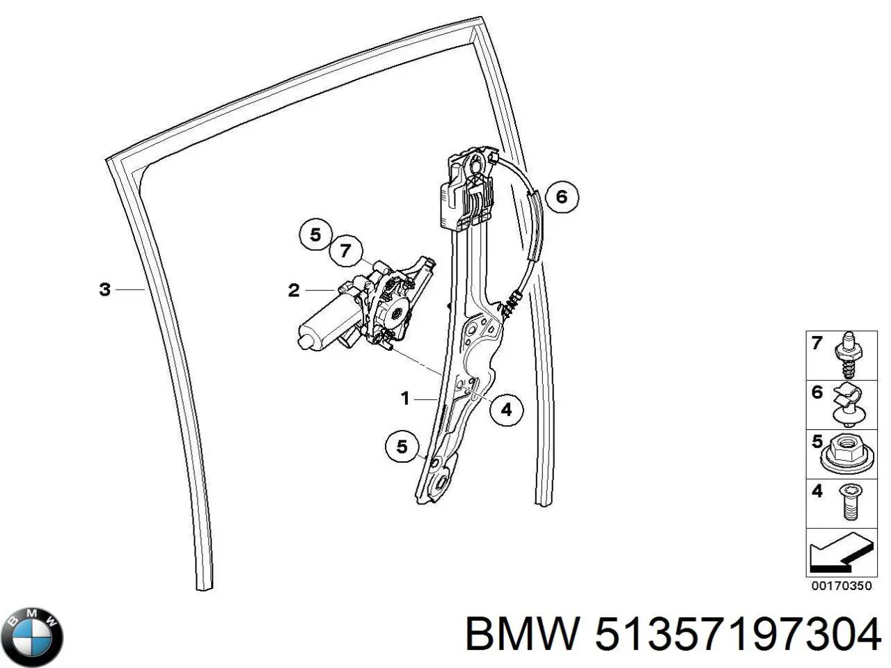  Mecanismo de elevalunas, puerta trasera derecha para BMW X6 E71