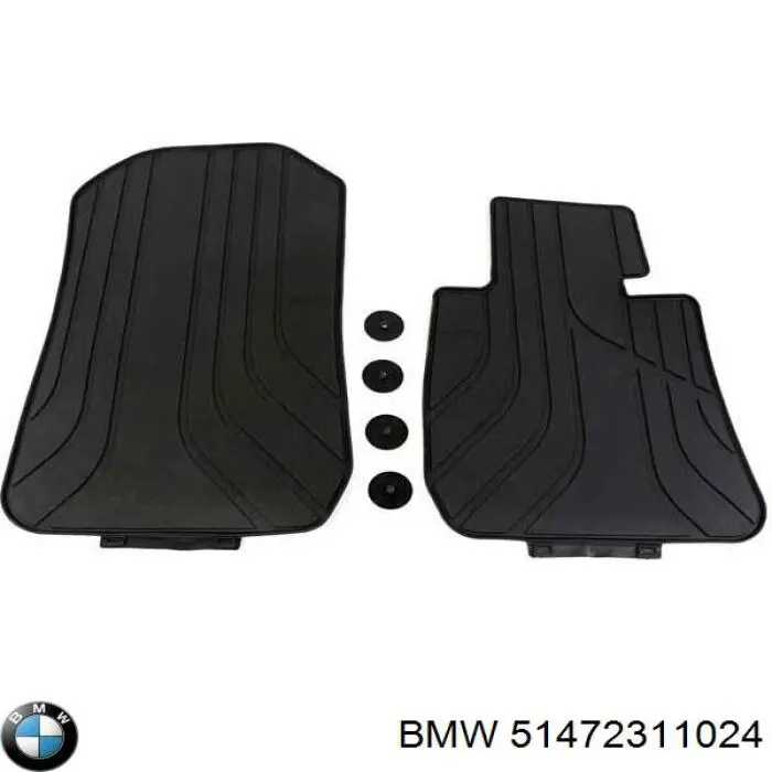 51472311024 BMW juego de esteras delanteras, 2 piezas