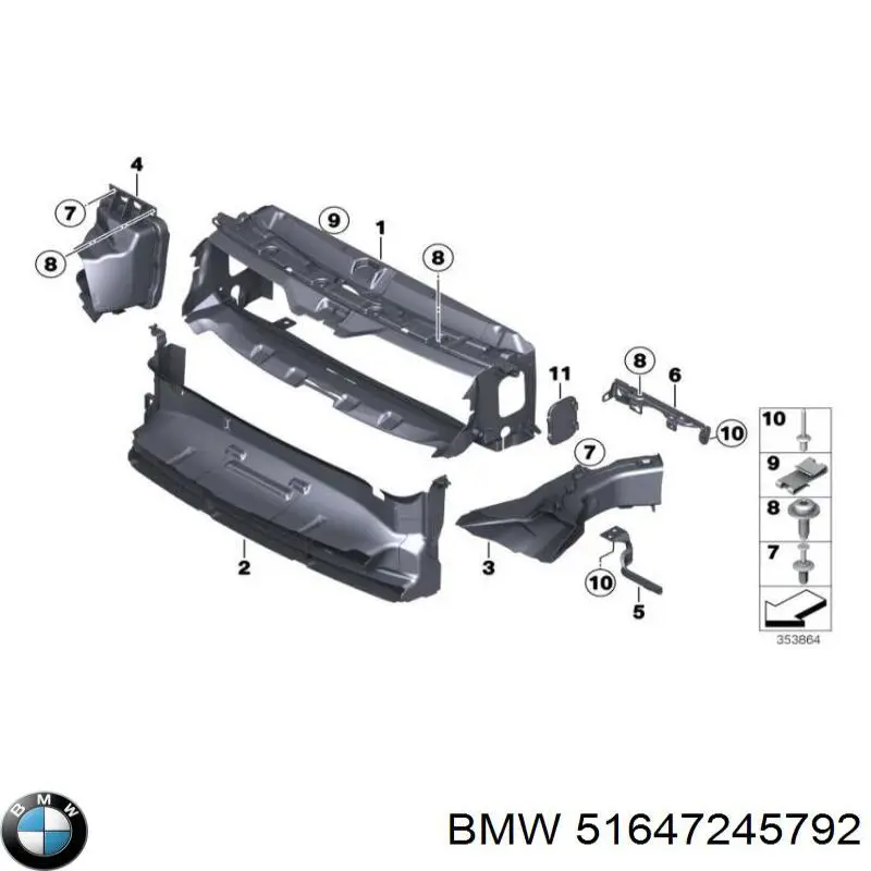  Soporte, faro principal delantero derecho para BMW 2 F23