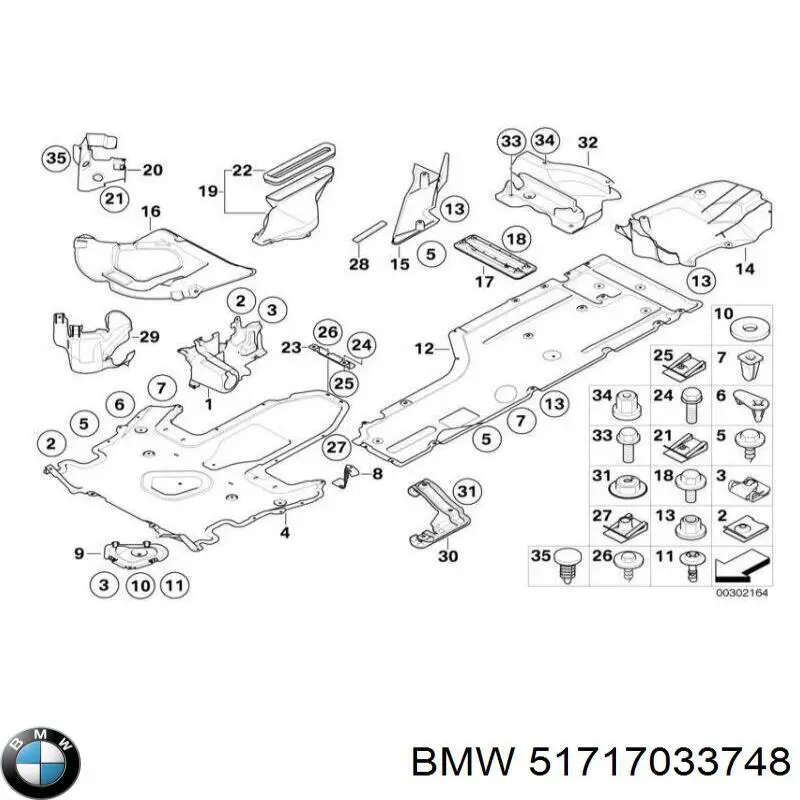  Revestimiento de los bajos, parte media para BMW 5 E61