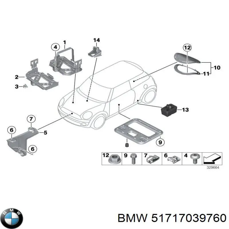 51717039760 BMW cojin de elevacion inferior (gato)