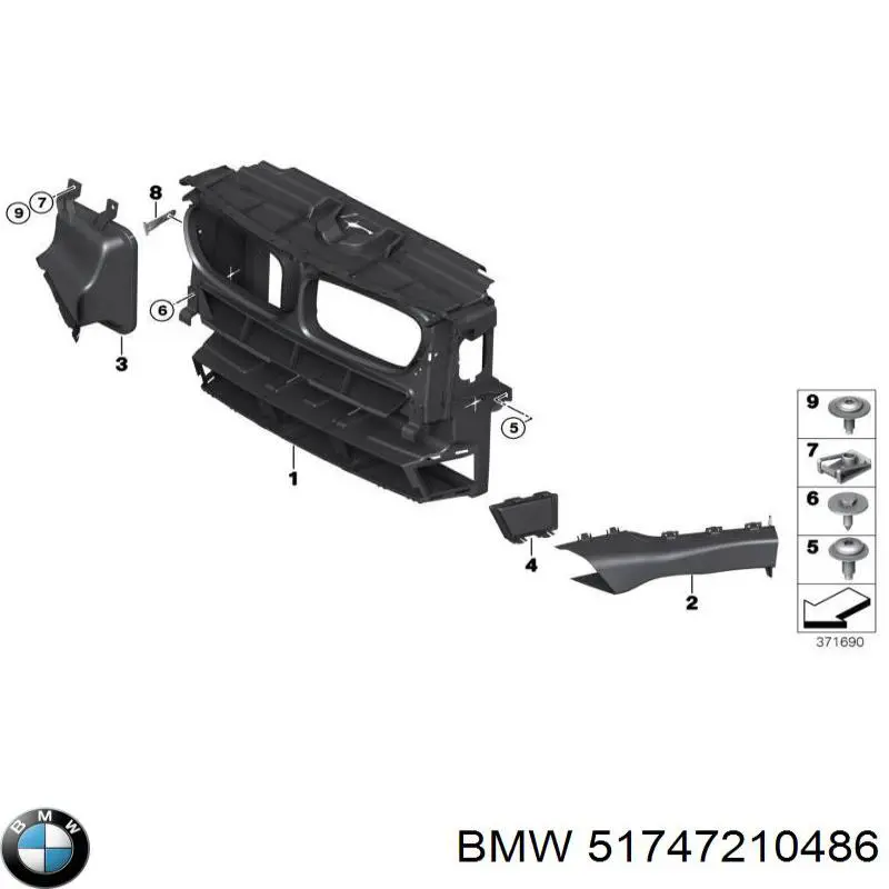 51747210486 BMW conducto de aire, disco de freno, derecho