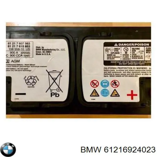 61216924023 BMW batería de arranque