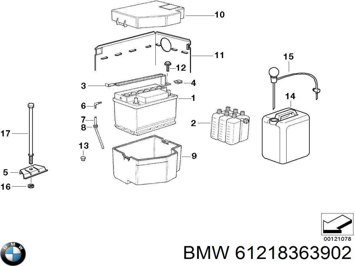 61218363902 BMW batería de arranque