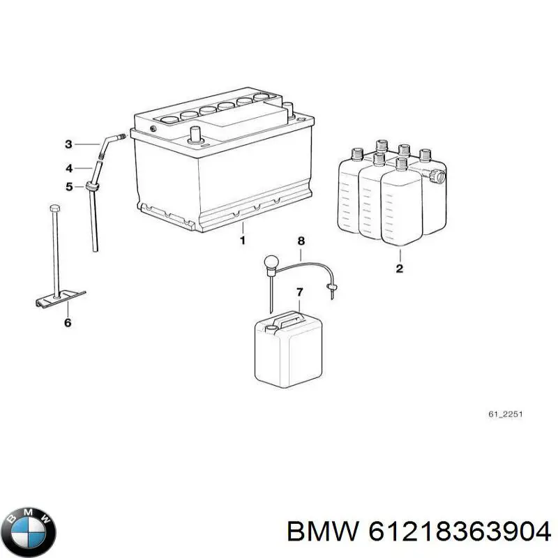 61218363904 BMW batería de arranque