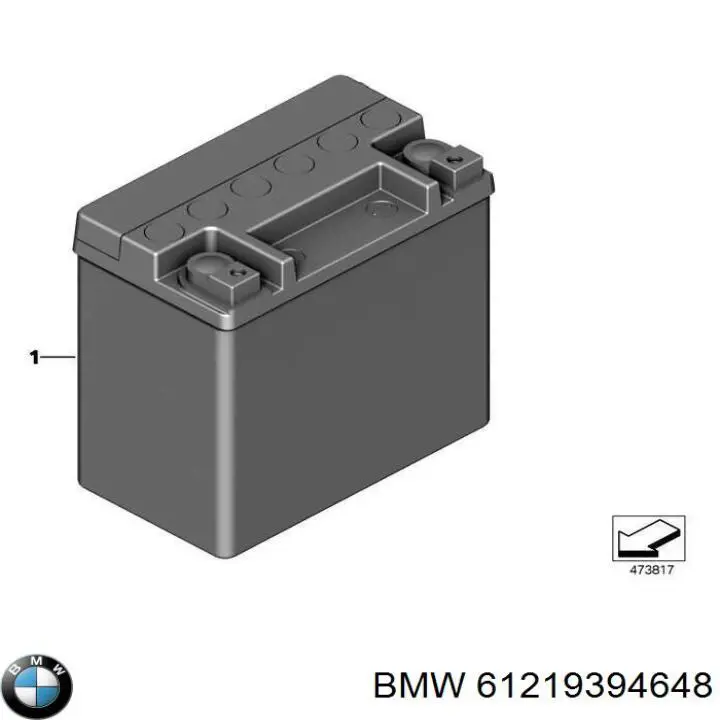 61219394648 BMW batería de arranque