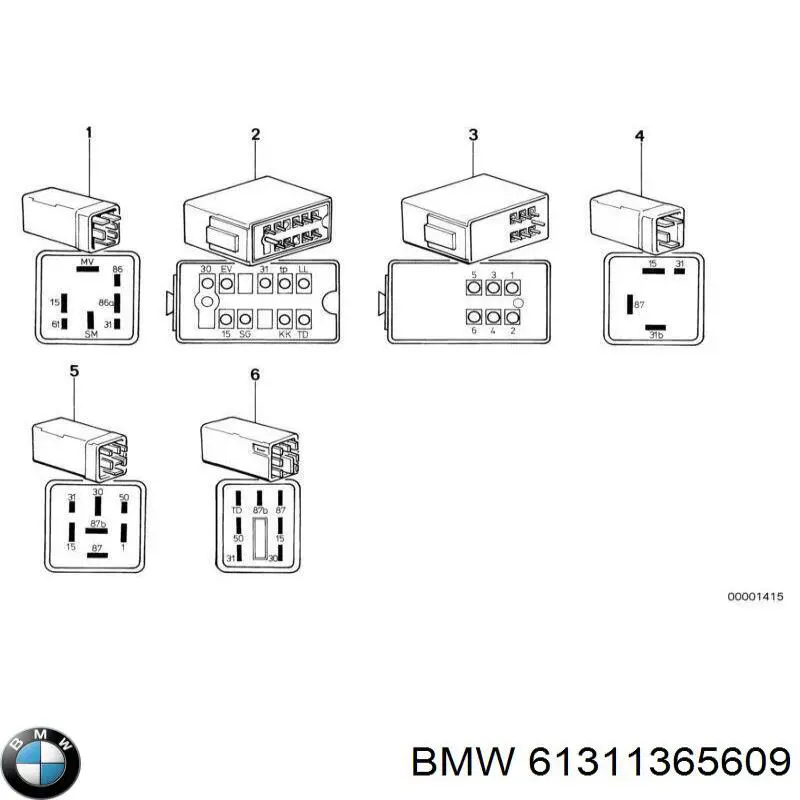 61311365609 BMW relé, piloto intermitente