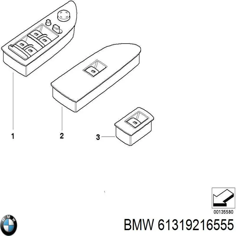 61319216555 BMW unidad de control elevalunas delantera izquierda