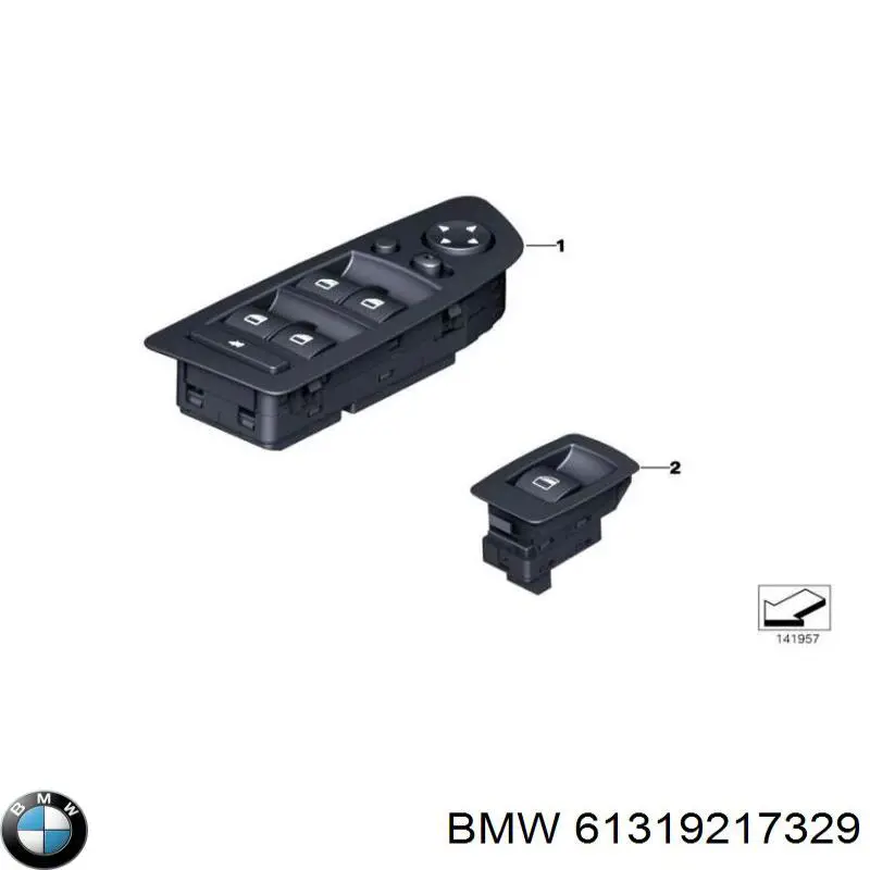 61319217329 BMW unidad de control elevalunas delantera izquierda