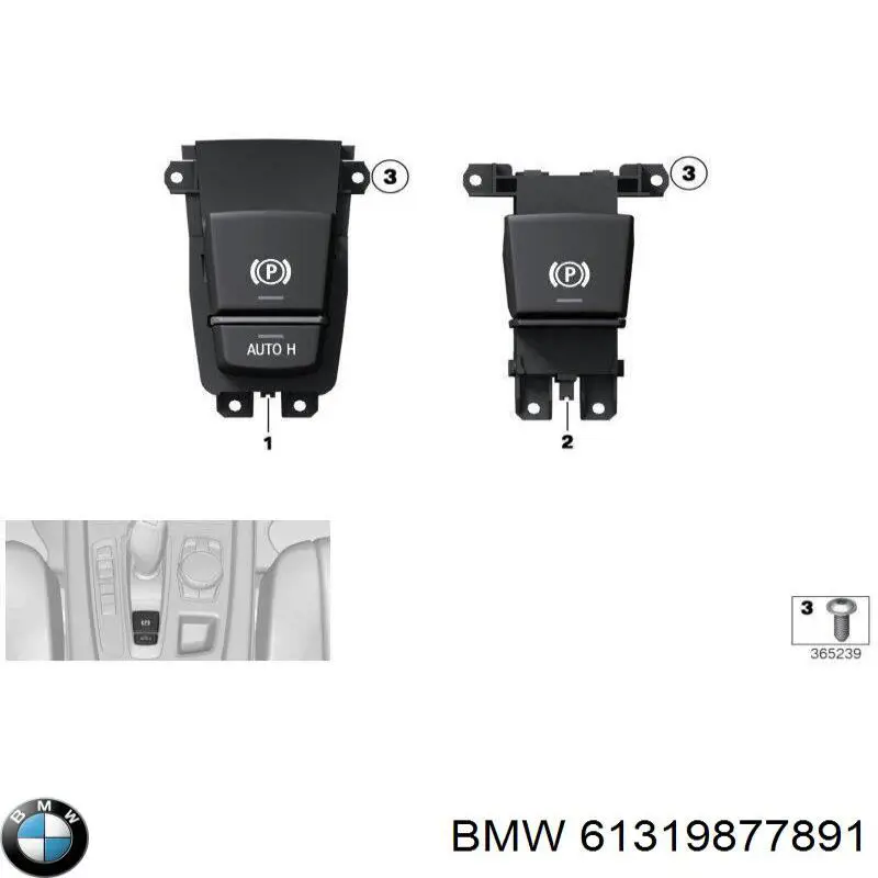 61319877891 BMW interruptor, accionamento freno detención