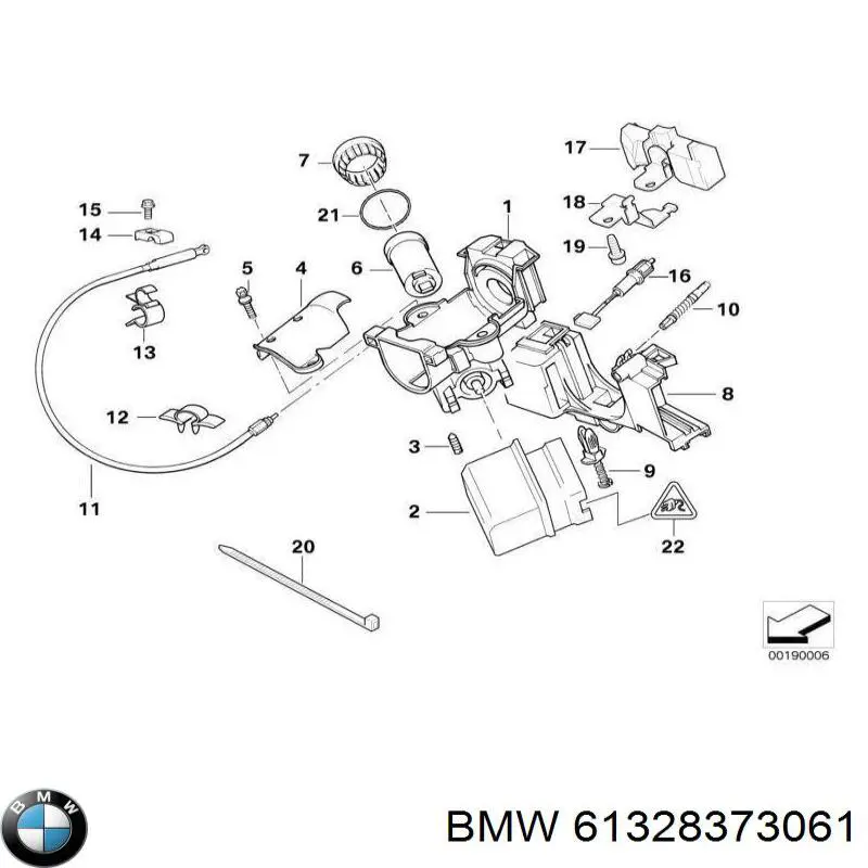 61328373061 BMW interruptor de encendido / arranque