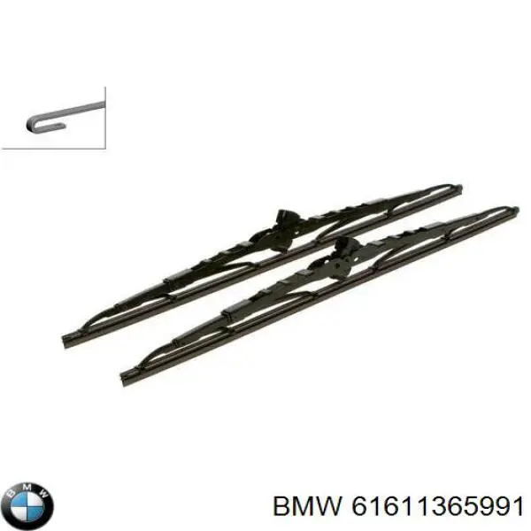 61611365991 BMW juego de limpiaparabrisas de luna delantera, 2 piezas