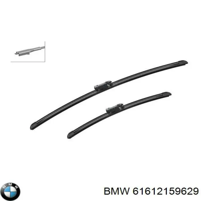 61612159629 BMW juego de limpiaparabrisas de luna delantera, 2 piezas