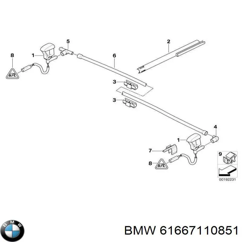  Tobera de agua regadora, lavado de parabrisas para BMW X3 E83