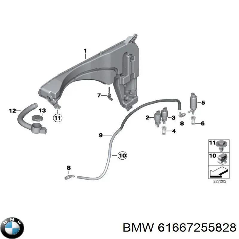  Depósito del agua de lavado, lavado de parabrisas para BMW X3 F25