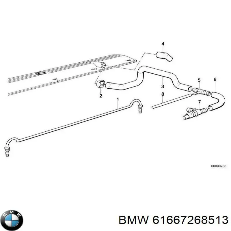 61667268513 BMW tapa de depósito del agua de lavado