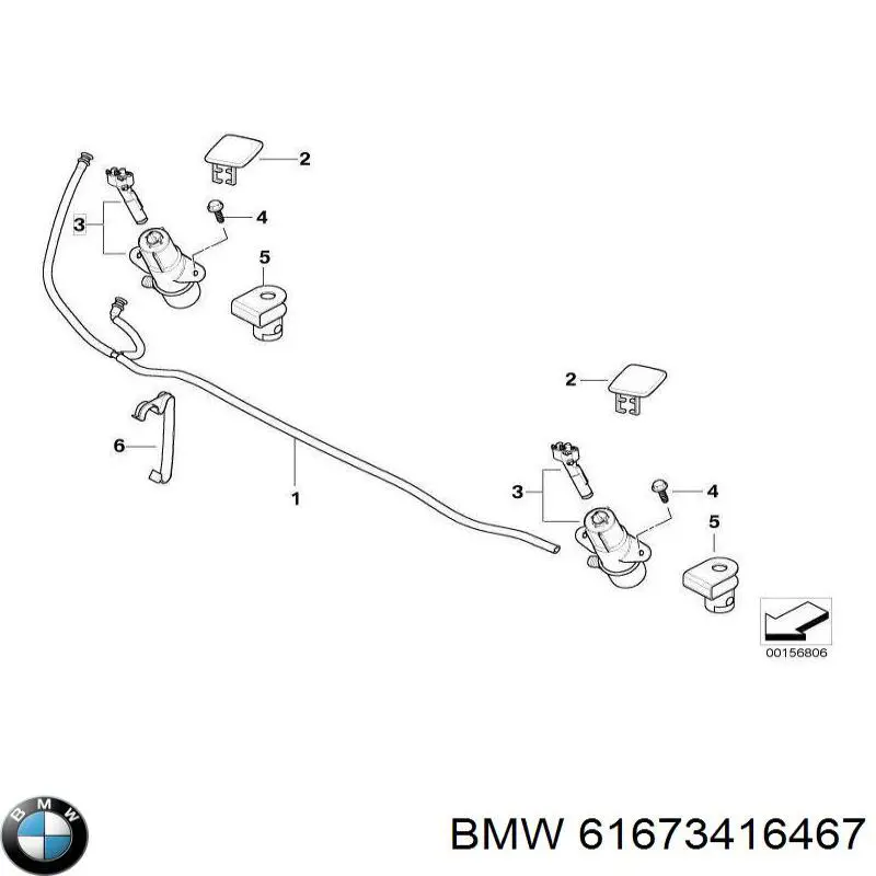  Tobera de agua regadora, lavado de faros, delantera izquierda para BMW X3 E83