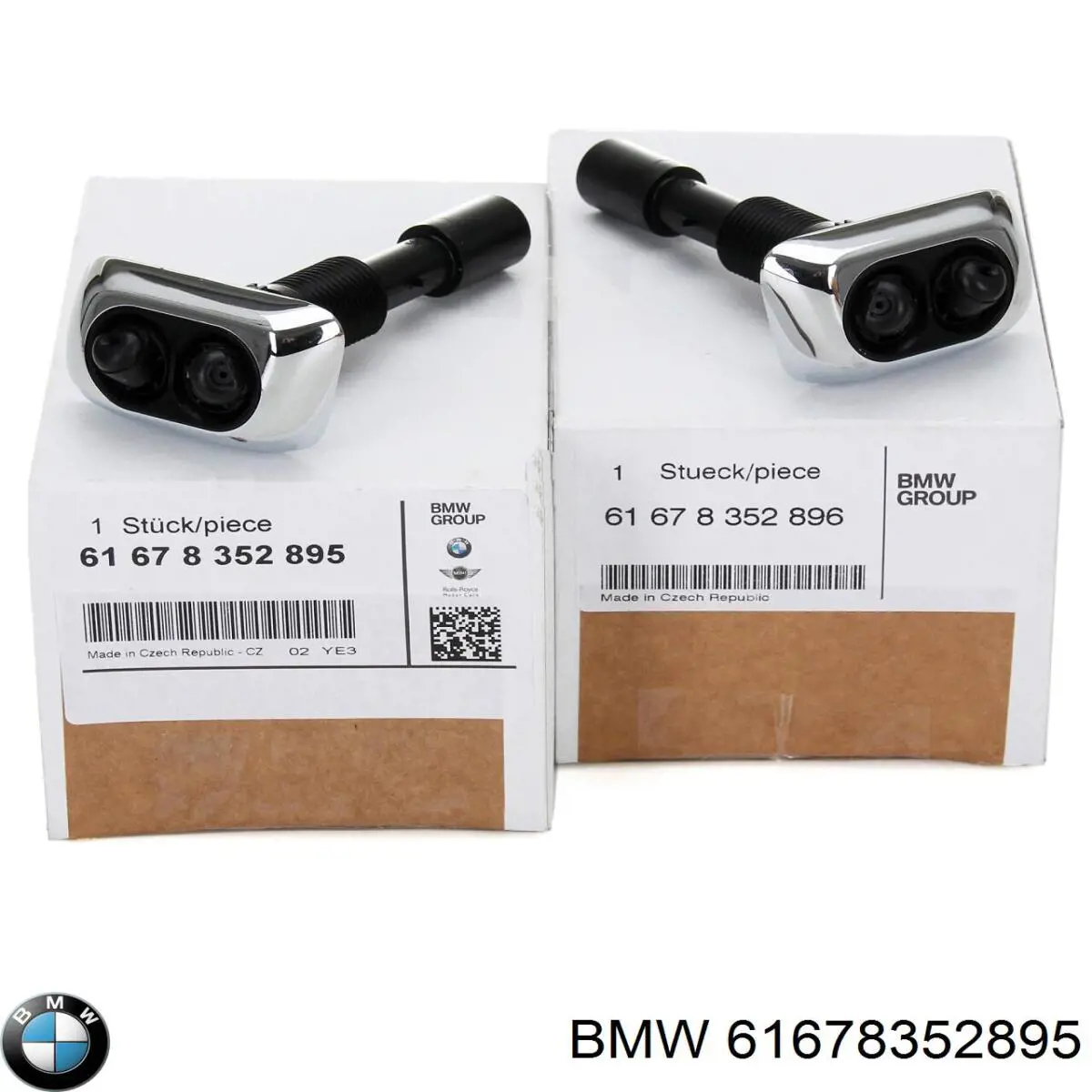 61678352895 BMW tobera de agua regadora, lavado de faros, delantera izquierda