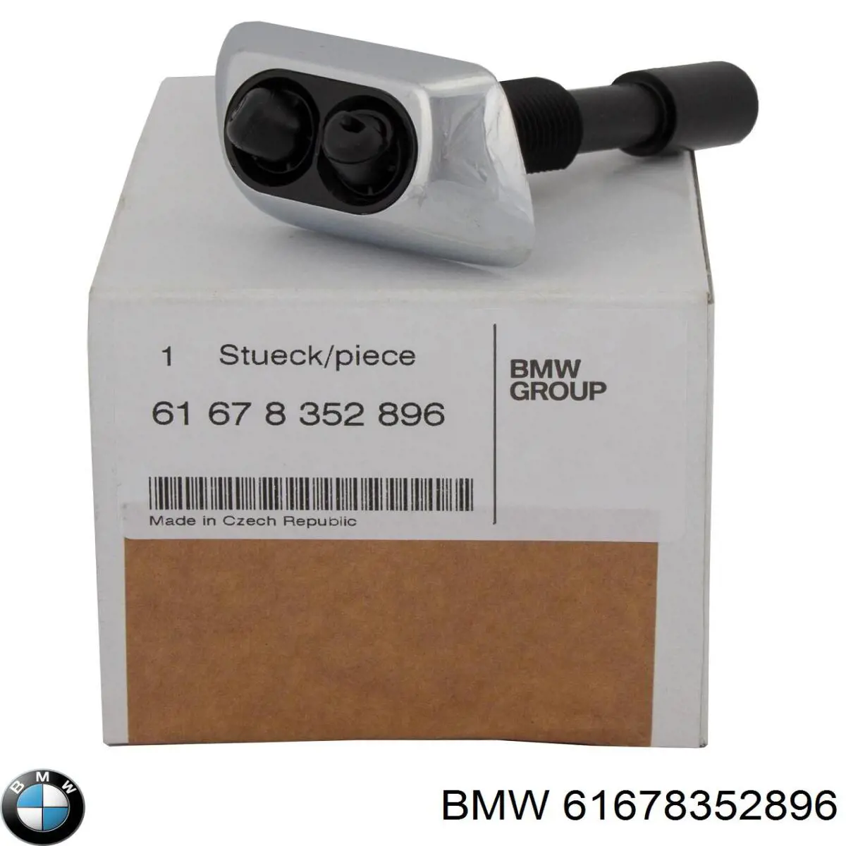 61678352896 BMW tobera de agua regadora, lavado de faros, delantera derecha