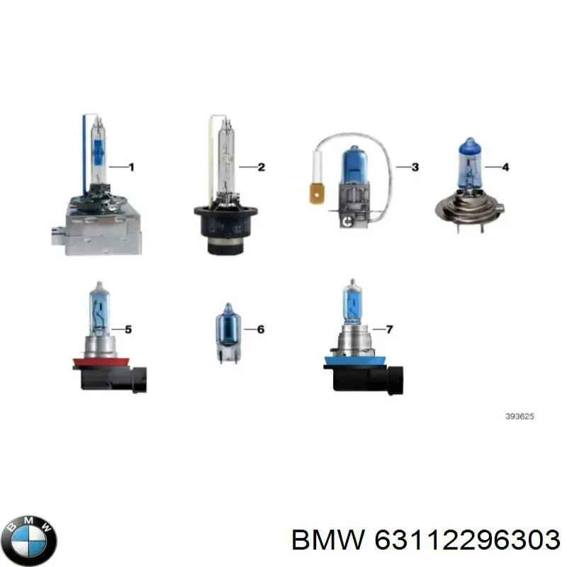 63112296303 BMW bombilla de xenon