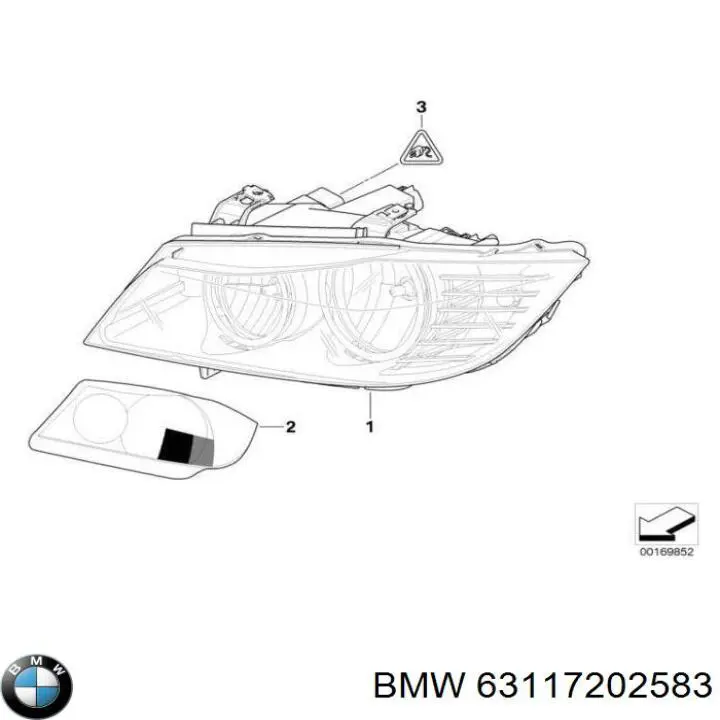 63117202583 BMW faro izquierdo