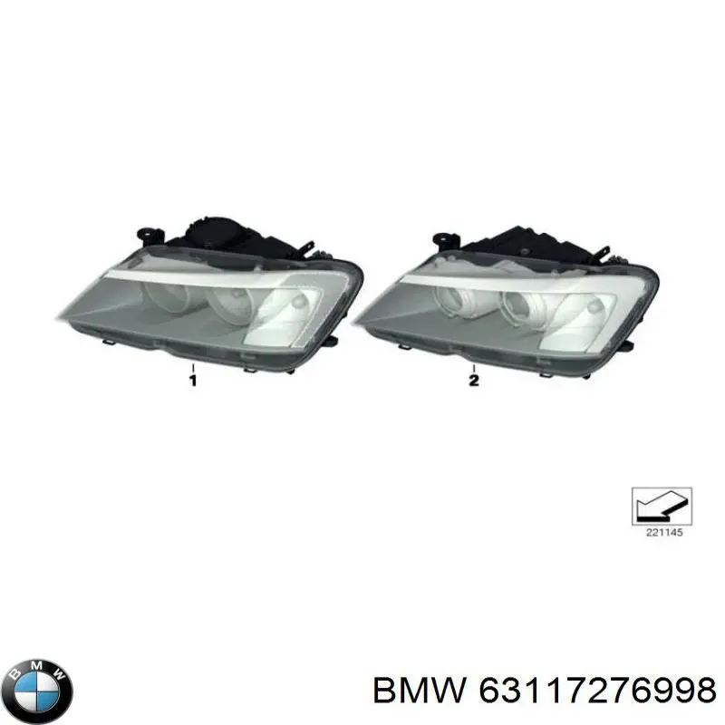 63117276998 BMW faro derecho