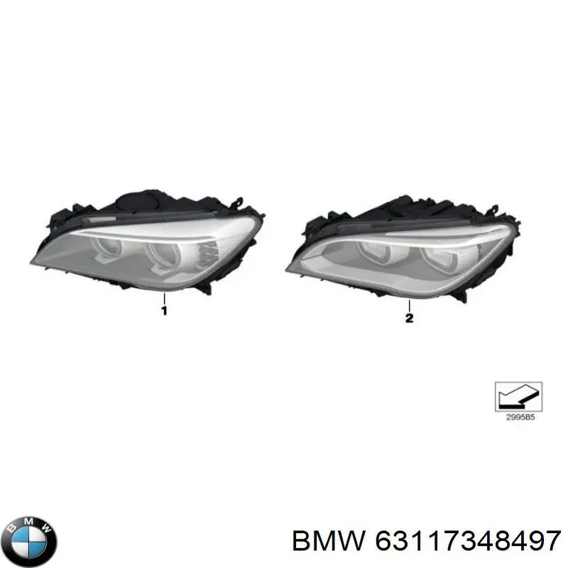 63117348497 BMW faro izquierdo