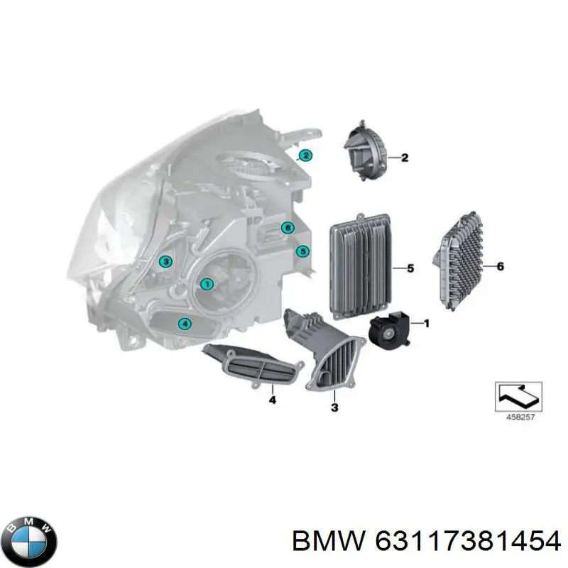 63117381454 BMW modulo de control de faros (ecu)