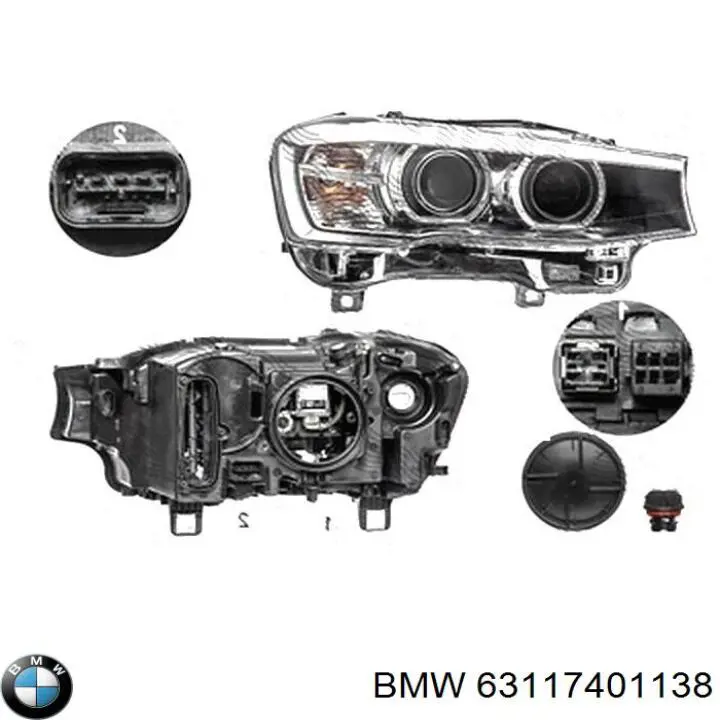 63117401138 BMW faro derecho