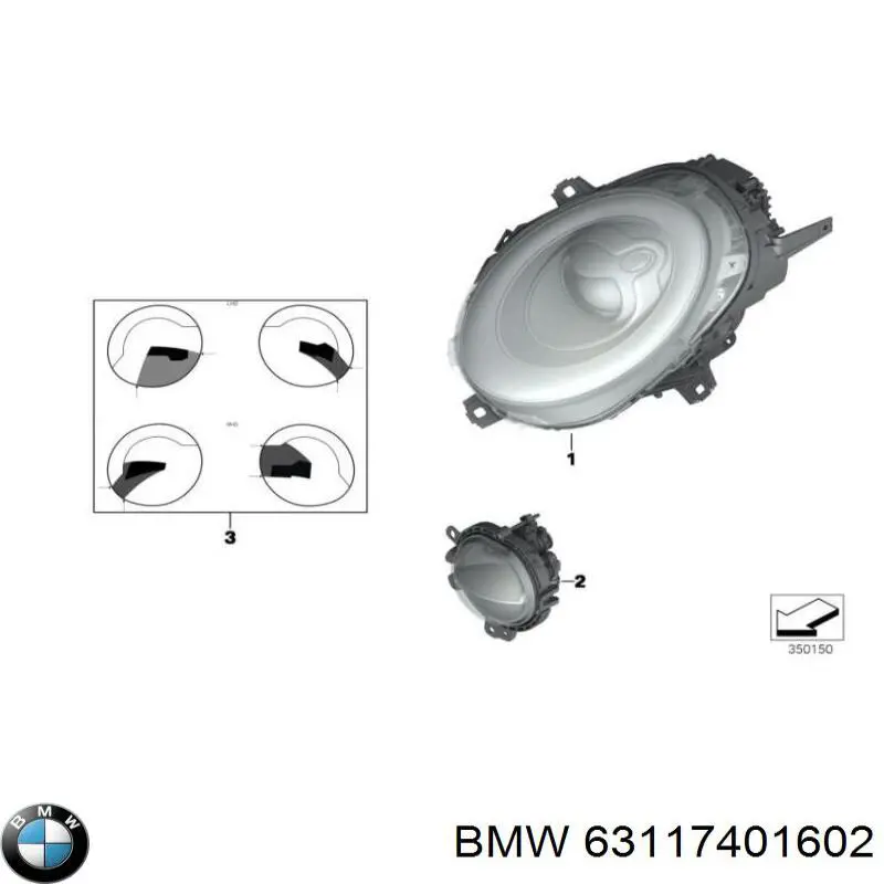 63117401602 BMW faro derecho