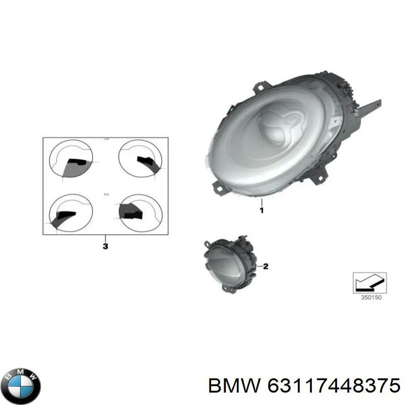 63117448375 BMW faro izquierdo