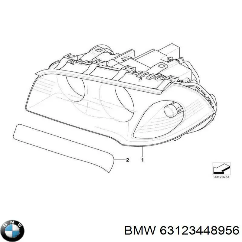 3456040 BMW faro derecho