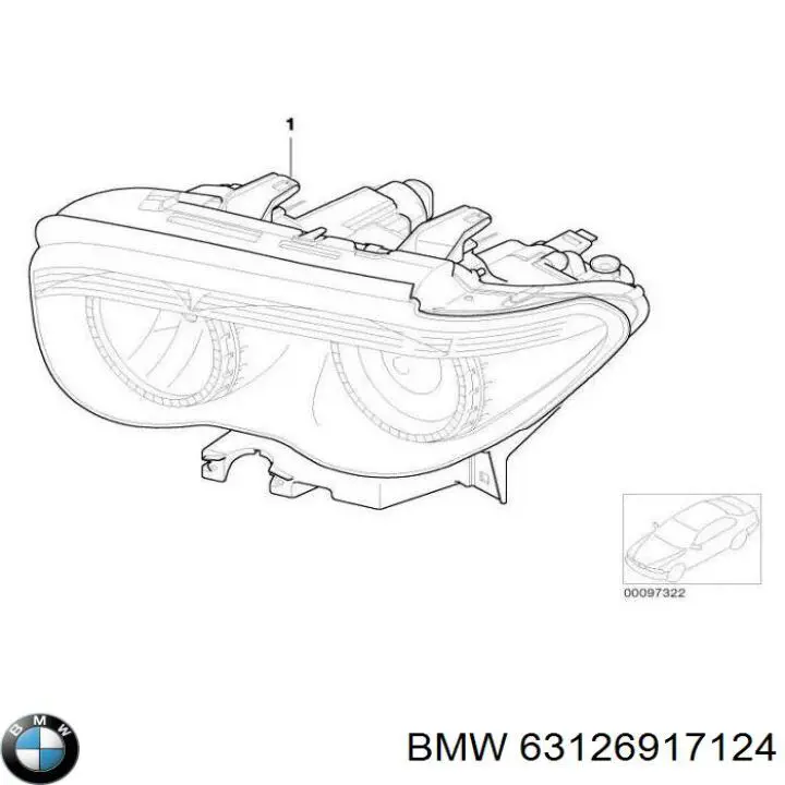 63126917124 BMW faro derecho