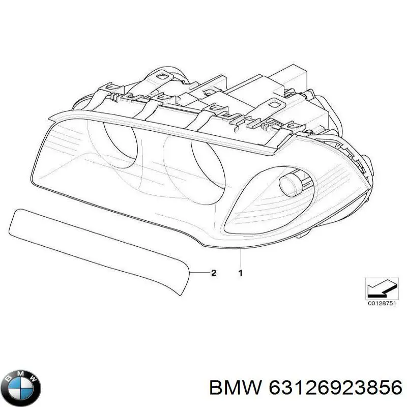 63126923856 BMW faro derecho