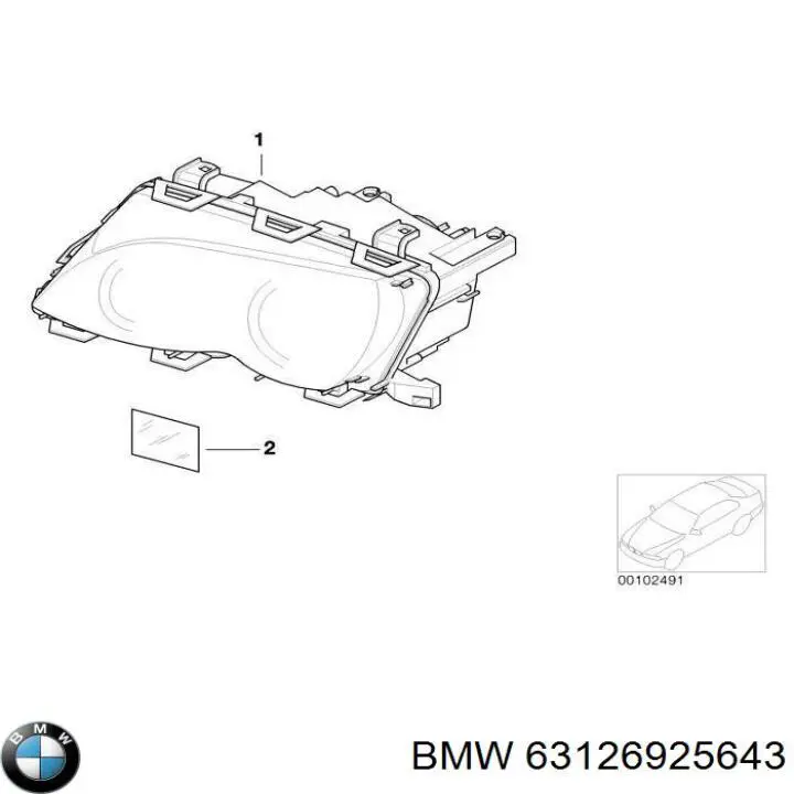 63126925643 BMW faro izquierdo