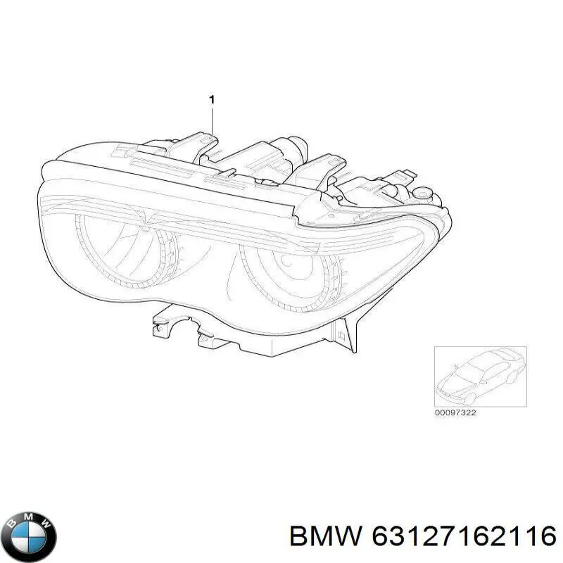 63127162116 BMW faro derecho