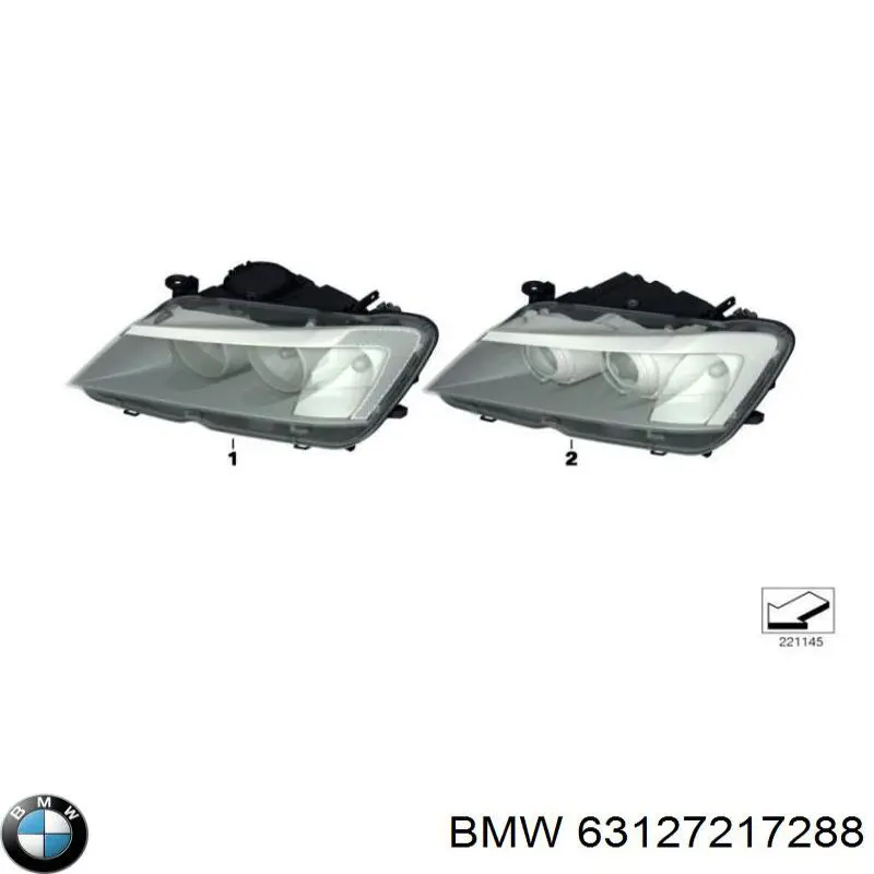 63127217288 BMW faro derecho