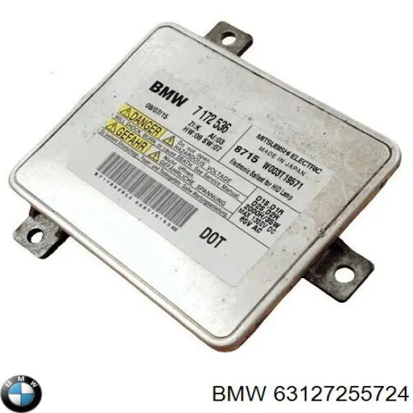 63127255724 BMW bobina de reactancia, lámpara de descarga de gas