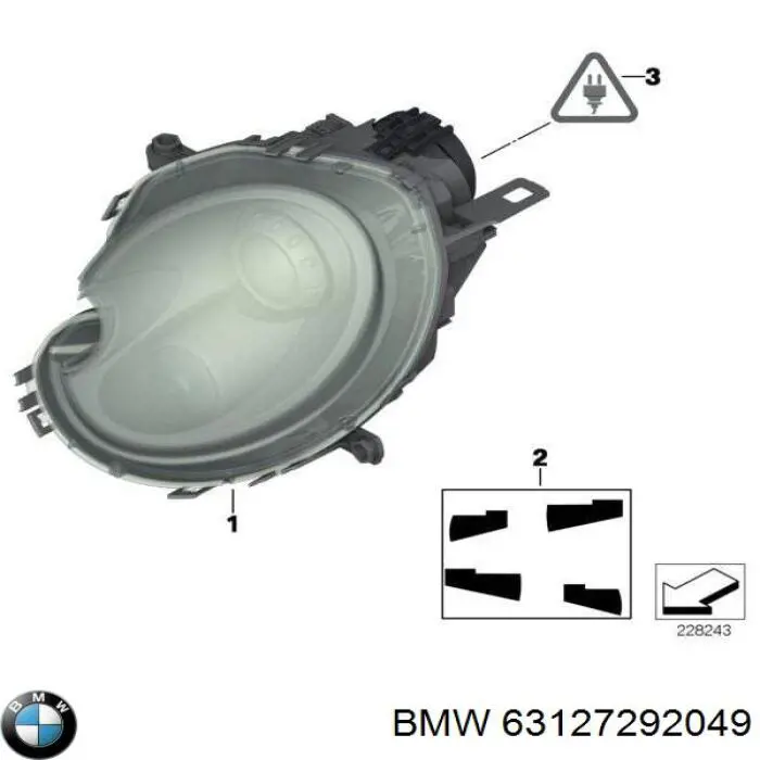 63127292049 BMW faro izquierdo