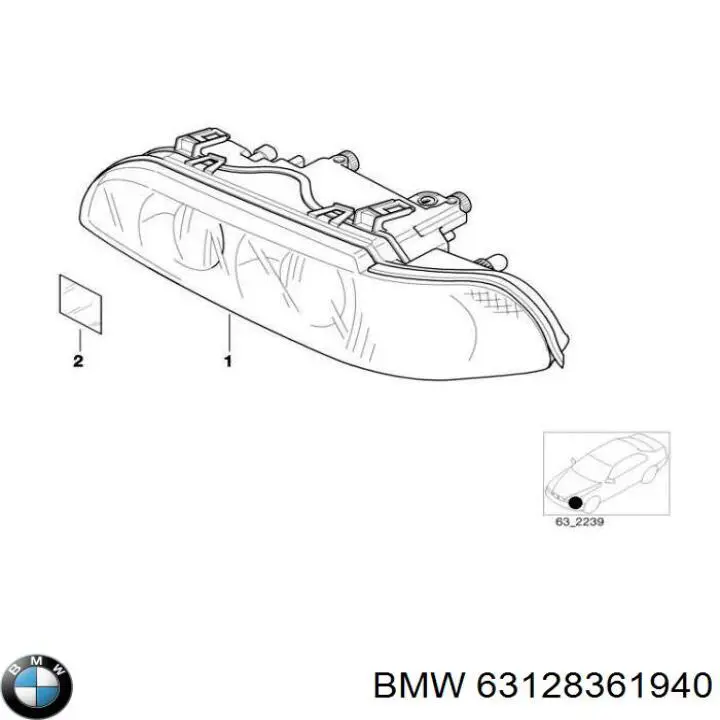 63128361940 BMW faro derecho