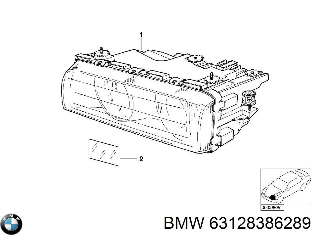 63128386289 BMW faro izquierdo